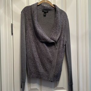 White House Black Market Grey Moto sweater!